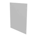 Milbank Blank Flush Cover Type 1 Screw Cover ANSI 61 Gray Steel Flange 3/4 Inch On All Sides