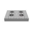 Milbank U2864-X 4-5 Terminal Ringless Meter Socket Large Closing Plate 4 Position 4-200 Ampere Main Breaker Provision Double Connector 4-600kcmil