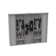 Milbank U2864-X 4-5 Terminal Ringless Meter Socket Large Closing Plate 4 Position 4-200 Ampere Main Breaker Provision Double Connector 4-600kcmil