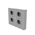 Milbank U2864-X 4-5 Terminal Ringless Meter Socket Large Closing Plate 4 Position 4-200 Ampere Main Breaker Provision Double Connector 4-600kcmil
