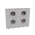 Milbank U2864-X 4-5 Terminal Ringless Meter Socket Large Closing Plate 4 Position 4-200 Ampere Main Breaker Provision Double Connector 4-600kcmil