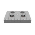 Milbank U2864-X 4-5 Terminal Ringless Meter Socket Large Closing Plate 4 Position 4-200 Ampere Main Breaker Provision Double Connector 4-600kcmil