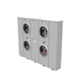 Milbank U2864-X 4-5 Terminal Ringless Meter Socket Large Closing Plate 4 Position 4-200 Ampere Main Breaker Provision Double Connector 4-600kcmil