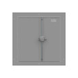 Milbank Flush Mount Cover Type 1 Screw Cover ANSI 61 Gray Steel Hinged Door Key Locking Slam Latch
