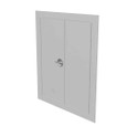 Milbank Flush Mount Cover Type 1 Screw Cover ANSI 61 Gray Steel Hinged Door Key Locking Slam Latch