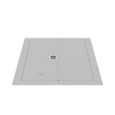 Milbank Flush Mount Cover Type 1 Screw Cover ANSI 61 Gray Steel Hinged Door Key Locking Slam Latch