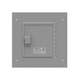 Milbank Flush Mount Cover Type 1 Screw Cover ANSI 61 Gray Steel Hinged Door Key Locking Slam Latch