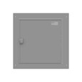 Milbank Flush Mount Cover Type 1 Screw Cover ANSI 61 Gray Steel Hinged Door Key Locking Slam Latch