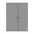 Milbank Flush Mount Cover Type 1 Screw Cover ANSI 61 Gray Steel Hinged Door Key Locking Slam Latch