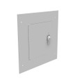 Milbank Flush Mount Cover Type 1 Screw Cover ANSI 61 Gray Steel Hinged Door Key Locking Slam Latch