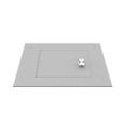 Milbank Flush Mount Cover Type 1 Screw Cover ANSI 61 Gray Steel Hinged Door Key Locking Slam Latch