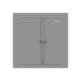 Milbank Flush Mount Cover Type 1 Screw Cover ANSI 61 Gray Steel Hinged Door Key Locking Slam Latch