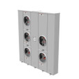 Milbank U2865-X 4 Terminal Ringless Meter Socket Large Closing Plate 5 Position 5-200 Ampere Main Breaker Provision