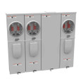 Milbank U5883-X 4-5 Terminal Ringless Meter Socket Large Closing Plate 3 Position 3-200 Ampere Main Breaker Provision 22K AIC