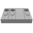Milbank U5883-X 4-5 Terminal Ringless Meter Socket Large Closing Plate 3 Position 3-200 Ampere Main Breaker Provision 22K AIC