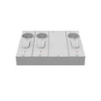 Milbank U5883-X 4-5 Terminal Ringless Meter Socket Large Closing Plate 3 Position 3-200 Ampere Main Breaker Provision 22K AIC