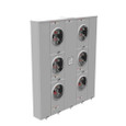 Milbank U2866-X 4 Terminal Ringless Meter Socket Large Closing Plate 6 Position 6-200 Ampere Main Breaker Provision