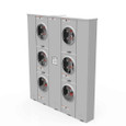 Milbank U2866-X 4 Terminal Ringless Meter Socket Large Closing Plate 6 Position 6-200 Ampere Main Breaker Provision