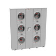 Milbank U2866-X 4 Terminal Ringless Meter Socket Large Closing Plate 6 Position 6-200 Ampere Main Breaker Provision