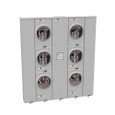 Milbank U2866-X 4 Terminal Ringless Meter Socket Large Closing Plate 6 Position 6-200 Ampere Main Breaker Provision