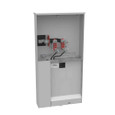 Milbank U5898-O 4 Terminal Ringless Meter Socket - Plain Top Side Wireway with Main Breaker and Circuit Options
