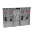 Milbank U5884-X 4-5 Terminal Ringless Meter Socket Large Closing Plate 4 Position 4-200 Ampere Main Breaker Provision 22K AIC