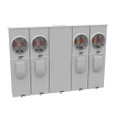 Milbank U5884-X 4-5 Terminal Ringless Meter Socket Large Closing Plate 4 Position 4-200 Ampere Main Breaker Provision 22K AIC
