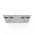 Milbank U5884-X 4-5 Terminal Ringless Meter Socket Large Closing Plate 4 Position 4-200 Ampere Main Breaker Provision 22K AIC