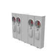 Milbank U5884-X 4-5 Terminal Ringless Meter Socket Large Closing Plate 4 Position 4-200 Ampere Main Breaker Provision 22K AIC