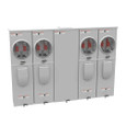 Milbank U5884-X 4-5 Terminal Ringless Meter Socket Large Closing Plate 4 Position 4-200 Ampere Main Breaker Provision 22K AIC