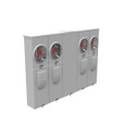 Milbank U5884-X 4-5 Terminal Ringless Meter Socket Large Closing Plate 4 Position 4-200 Ampere Main Breaker Provision 22K AIC