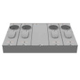 Milbank U5884-X 4-5 Terminal Ringless Meter Socket Large Closing Plate 4 Position 4-200 Ampere Main Breaker Provision 22K AIC
