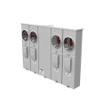 Milbank U5884-X 4-5 Terminal Ringless Meter Socket Large Closing Plate 4 Position 4-200 Ampere Main Breaker Provision 22K AIC