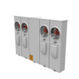 Milbank U5884-X 4-5 Terminal Ringless Meter Socket Large Closing Plate 4 Position 4-200 Ampere Main Breaker Provision 22K AIC
