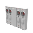 Milbank U5884-X 4-5 Terminal Ringless Meter Socket Large Closing Plate 4 Position 4-200 Ampere Main Breaker Provision 22K AIC