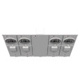 Milbank U5884-X 4-5 Terminal Ringless Meter Socket Large Closing Plate 4 Position 4-200 Ampere Main Breaker Provision 22K AIC