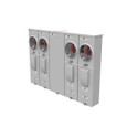 Milbank U5884-X 4-5 Terminal Ringless Meter Socket Large Closing Plate 4 Position 4-200 Ampere Main Breaker Provision 22K AIC