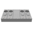 Milbank U5884-X 4-5 Terminal Ringless Meter Socket Large Closing Plate 4 Position 4-200 Ampere Main Breaker Provision 22K AIC