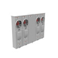 Milbank U5884-X 4-5 Terminal Ringless Meter Socket Large Closing Plate 4 Position 4-200 Ampere Main Breaker Provision 22K AIC