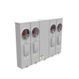 Milbank U5884-X 4-5 Terminal Ringless Meter Socket Large Closing Plate 4 Position 4-200 Ampere Main Breaker Provision 22K AIC