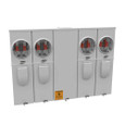 Milbank U5884-X 4-5 Terminal Ringless Meter Socket Large Closing Plate 4 Position 4-200 Ampere Main Breaker Provision 22K AIC