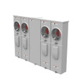Milbank U5884-X 4-5 Terminal Ringless Meter Socket Large Closing Plate 4 Position 4-200 Ampere Main Breaker Provision 22K AIC