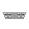 Milbank U5884-X 4-5 Terminal Ringless Meter Socket Large Closing Plate 4 Position 4-200 Ampere Main Breaker Provision 22K AIC