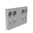 Milbank U5884-X 4-5 Terminal Ringless Meter Socket Large Closing Plate 4 Position 4-200 Ampere Main Breaker Provision 22K AIC