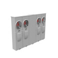 Milbank U5884-X 4-5 Terminal Ringless Meter Socket Large Closing Plate 4 Position 4-200 Ampere Main Breaker Provision 22K AIC
