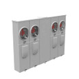 Milbank U5884-X 4-5 Terminal Ringless Meter Socket Large Closing Plate 4 Position 4-200 Ampere Main Breaker Provision 22K AIC