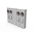 Milbank U5884-X 4-5 Terminal Ringless Meter Socket Large Closing Plate 4 Position 4-200 Ampere Main Breaker Provision 22K AIC