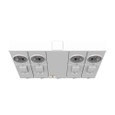 Milbank U5884-X 4-5 Terminal Ringless Meter Socket Large Closing Plate 4 Position 4-200 Ampere Main Breaker Provision 22K AIC