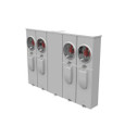 Milbank U5884-X 4-5 Terminal Ringless Meter Socket Large Closing Plate 4 Position 4-200 Ampere Main Breaker Provision 22K AIC