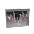 Milbank 5 Terminal Ringless 2 Large Closing Plates Lever Bypass 2 Position, 200 Ampere